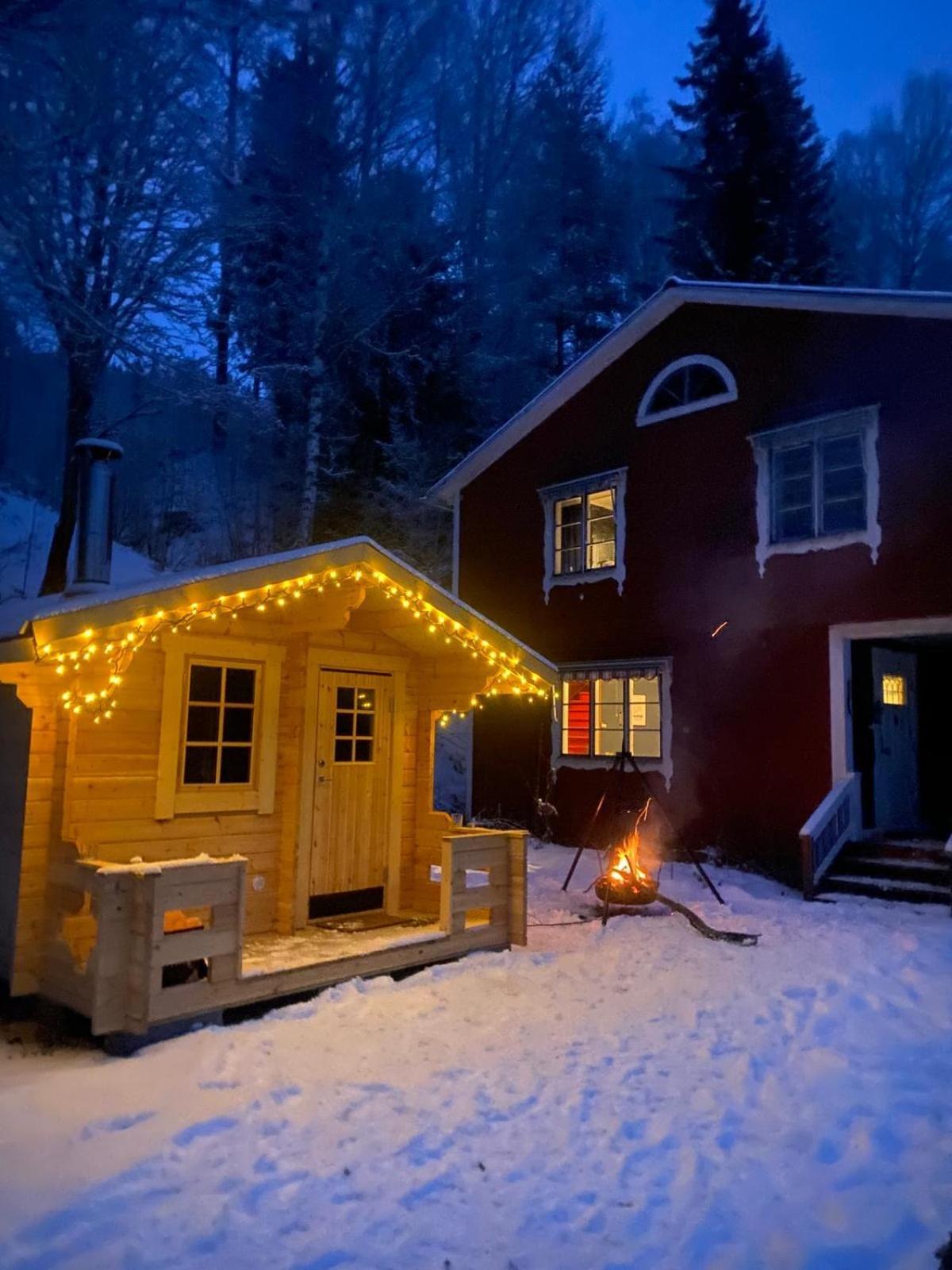 Charmig Villa Med Bastu Och Snabbt Wifi Långav Exterior photo